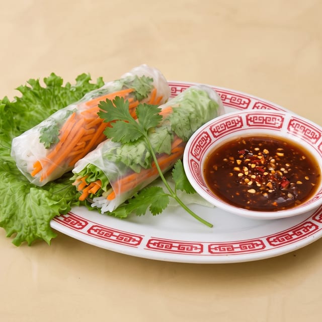 Vegetarian Spring Rolls.