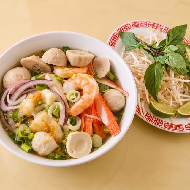 Special Seafood Pho Bowl.