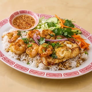 R4. Grilled Lemongrass Shrimp Rice Plate