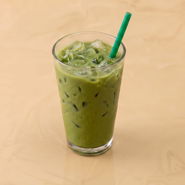 Green Ice Milk Tea.