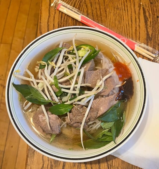 B3. Rare Steak and Meatball Pho Bowl.