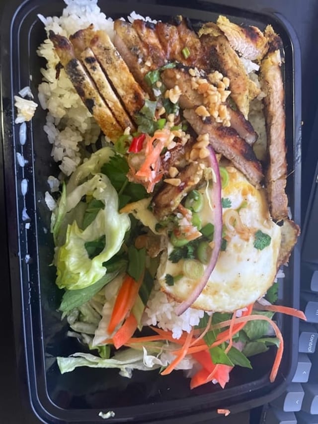 R1. Grilled Lemongrass Pork Chop Rice Plate.
